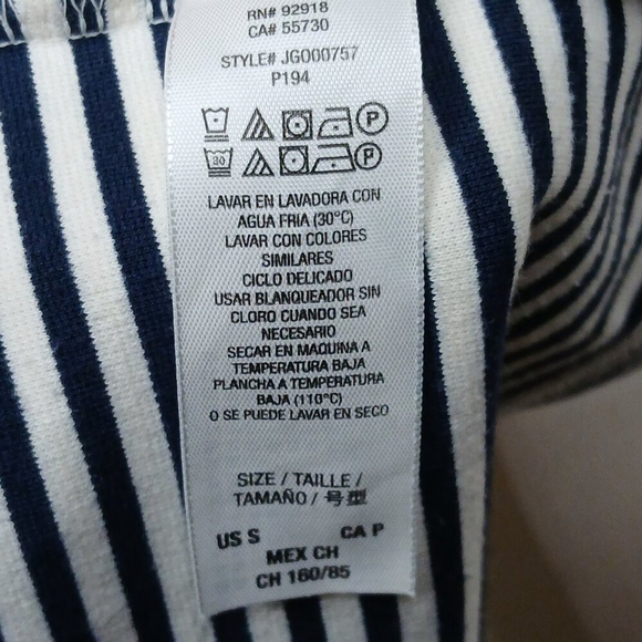 JUICY COUTURE Y2K Striped Fitted Blue & White Full Back Zipper Dress Size Small - Picture 7 of 8